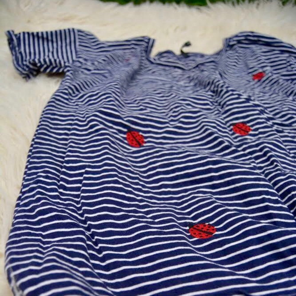 SALE Stradivarius Lady Bug Striped Shirt